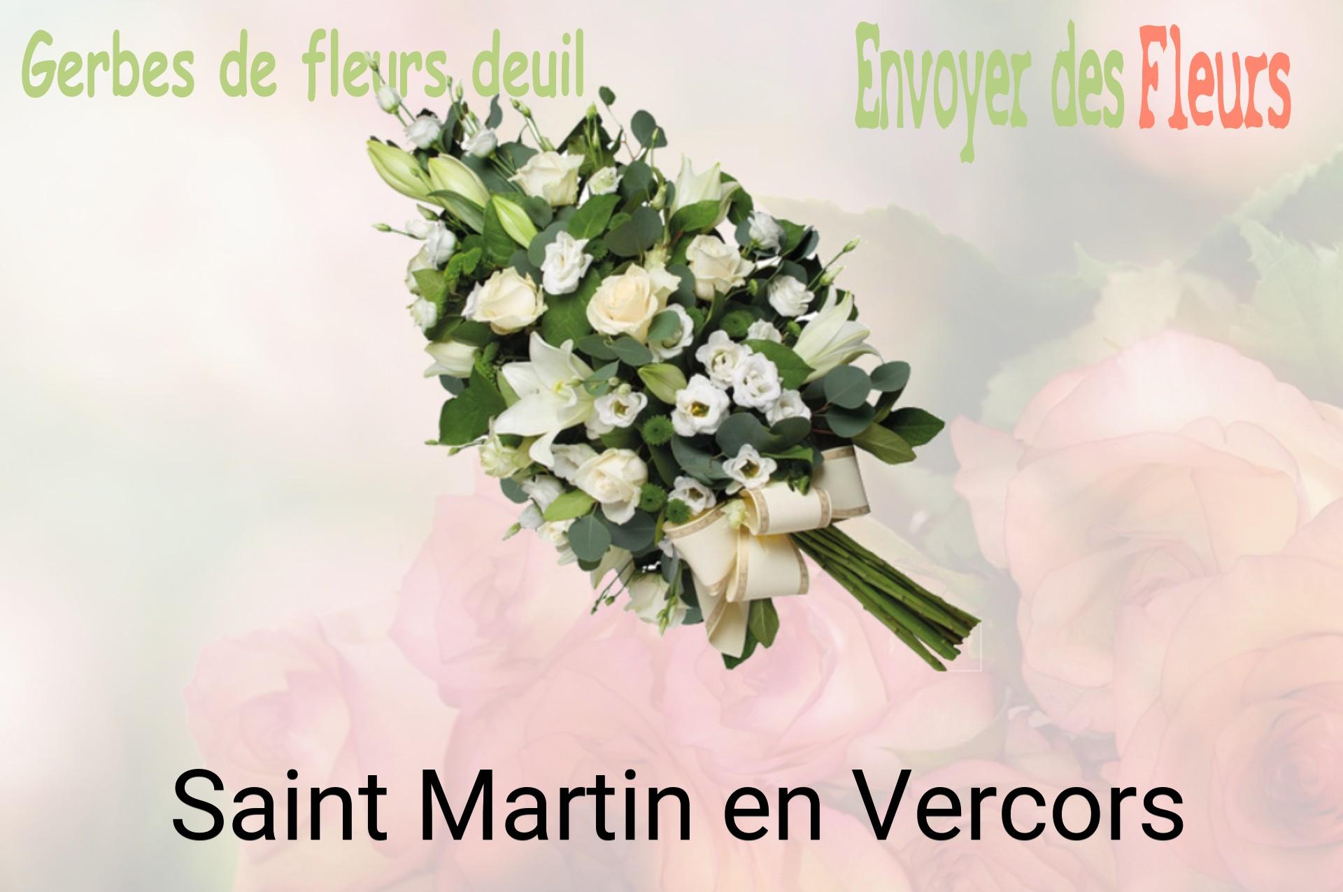 Gerbe de fleurs de deuil livrée à Saint-Martin-en-Vercors